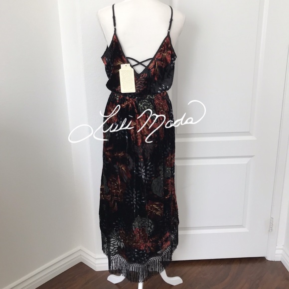 NWT Band of Gypsies Romantic Burnout Fringe Dress - Picture 7 of 8